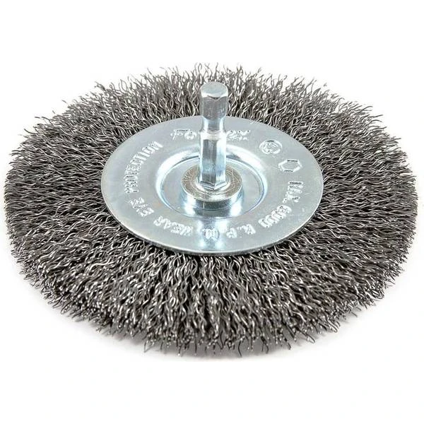 Forney 4 1/4 Hex Shank Coarse Crimped Wire Wheel Brush 3 Forney 4 1/4 Hex Shank Coarse Crimped Wire Wheel Brush